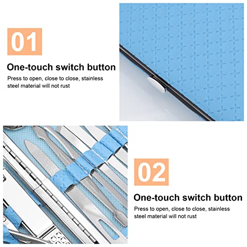 Coolzon Tagliaunghie Set Professionale，19 Pezzi