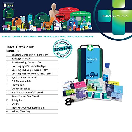 Reliance Medical First Aid Travel Kit, Stockholm Bag Contains 29 Pieces, Travel Camping Essentials REL684 Workplace Emergency Medical, Best For Offices, Outdoor, Warehouses, 19 cm H x 12 cm W x 8 cm D - Image 4