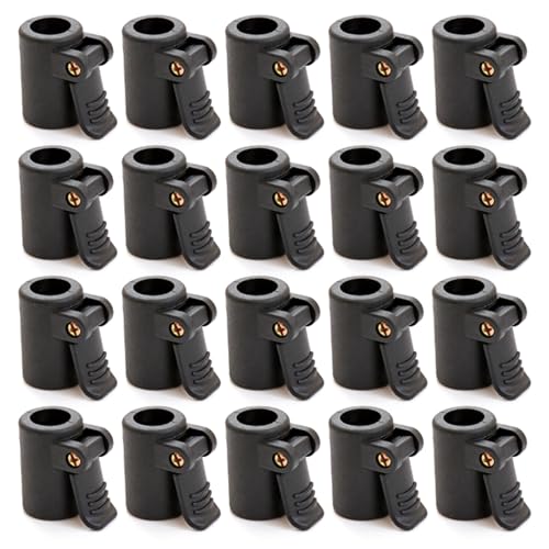 Conector de postes para tienda de campaña y toldos, abrazaderas negras, pack de 20 piezas 2