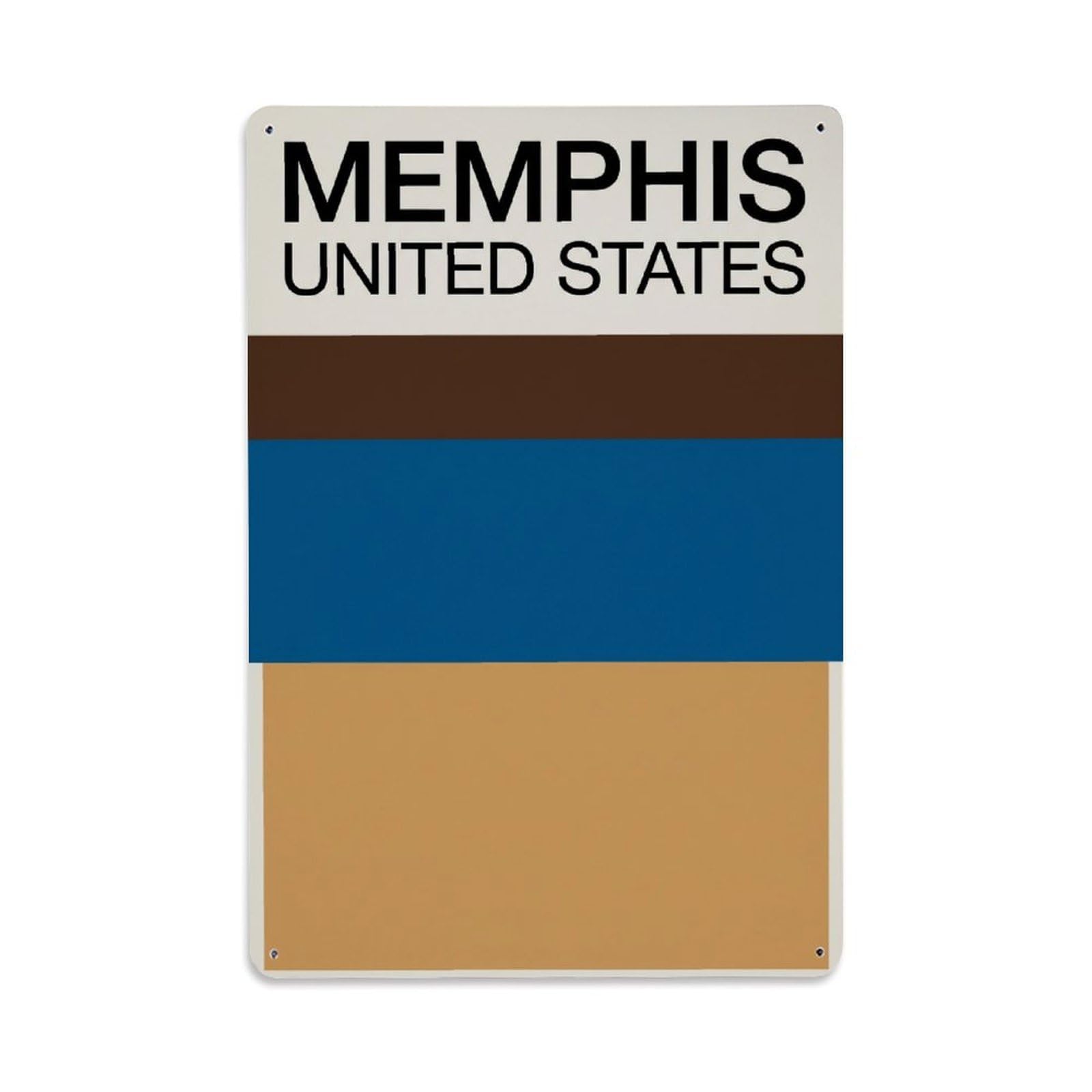 Xanthor Style Usa Memphis Vintage Travel Metal Tin Sign