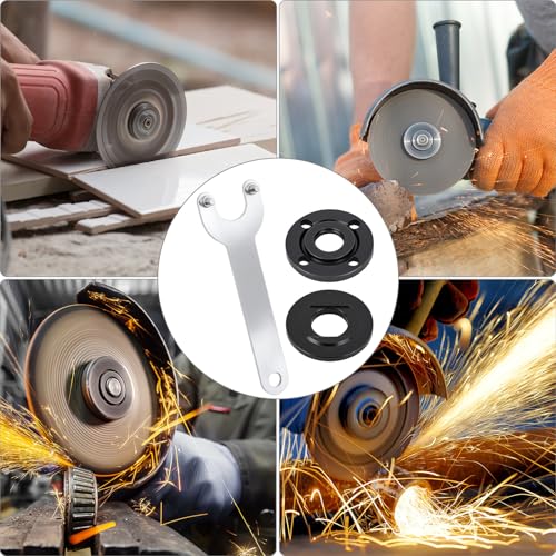 QWORK® Juego de tuercas de brida y llave de brida para amoladoras angulares universales de 125 mm - imagen 5