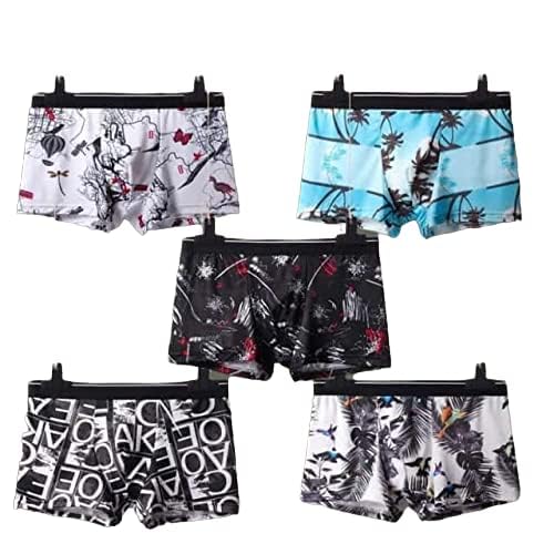brivoxa Men’s Printed Boxer Briefs Pack of 2 | Soft Stretch Breathable Trunks Underwear for Men | Multicolor Designer Innerwear for Men-picture-34