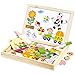 Bino- Fattoria Puzzle in Tavola Magnetica, Multicolore, 88117
