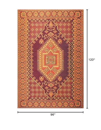Tapete Turkish Rust 8x10 desmontable para exterior miniatura 2