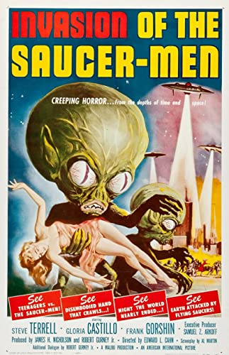 Affiche vintage Invasion of the Soucoupe poster science fiction 43x27