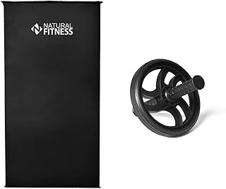 Roda Abdominal para Exercicio Academi Pilates Ginastica Com Colchonete de Academia em Espuma Alta Densidade Profissional D50 20mm Impermeável Ginastica e Pilates Costura Reforçada Fitness Exercícios Funcional Treino em Casa