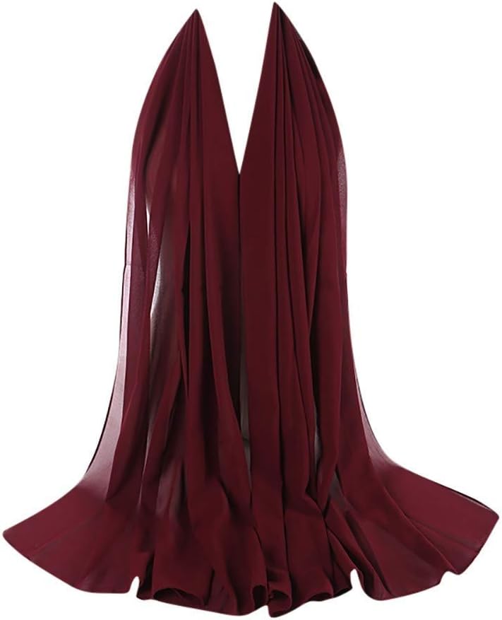 MSZSA 175X80 Maxi *Chiffon* Premium Quality Plain Scarf Hijab Sarong Showl Large Silk