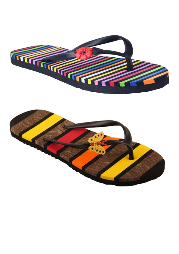 Bhains Ki Ankh M2c New Hawai Slipper Combo for Women (M2C-WOODEN-MULTILINE-COMBO) (numeric_4) (B09X16TMGQ) Amazon Price History, Amazon Price Tracker