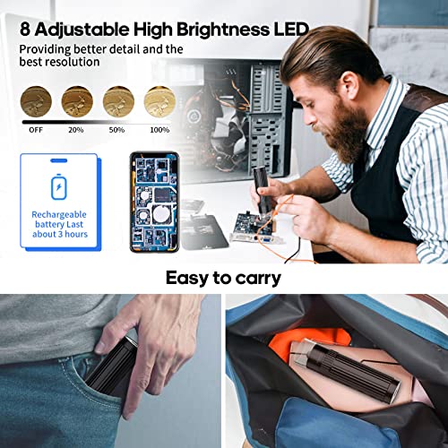 Wireless Digital Microscope 50X-1000X Magnification Wifi Usb Handheld Portable Mini Microscope Camera Coin Magnifier With 8 Adjustable Led Lights For Iphone Ipad/Android Phone/Tablet/Windows Mac Pc… #TOP3