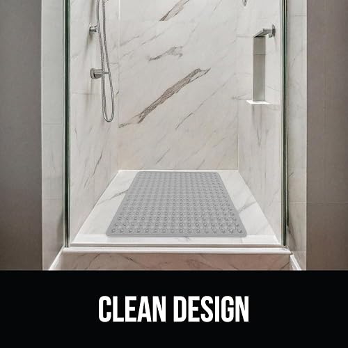 Vista 288 de Gorilla Grip - Alfombra de baño, ducha y bañera patentada, lavable a máquina, anti-bacteriana, sin BPA, látex, sin ftalatos, cuadrada, con agujeros