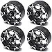 TREAL 1.9 Beadlock Wheels 1.9 inch Wheels (4P) CNC Machined for 1:10 RC Crawlers Axial SCX10 III TRX4 Redcat Gen8ï¼ˆBlackï¼‰