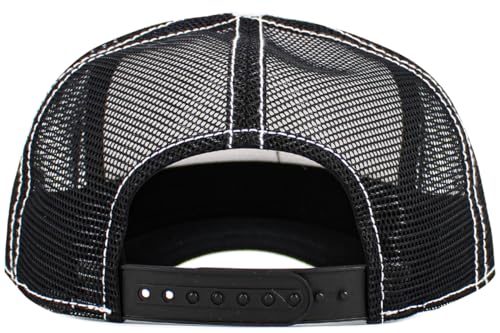 Image of KBETHOS Classic 5 Panel Cotton Twill Mesh Trucker Cap with Adjustable Snapback