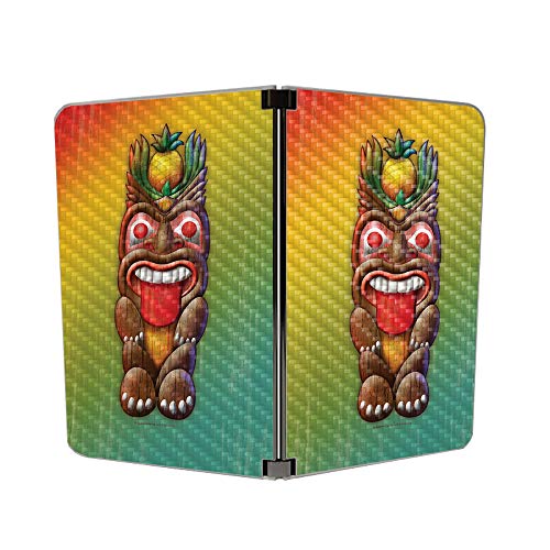 Image of MightySkins Carbon Fiber Skin for Microsoft Surface Duo - Tiki Man | Protective, Durable Textured Carbon Fiber Finish | Easy to Apply, Remove, and Change Styles | Made in The USA