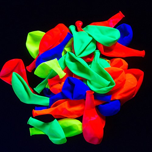 UV Blacklight Reactive Fluorescent/Neon Party Balloons