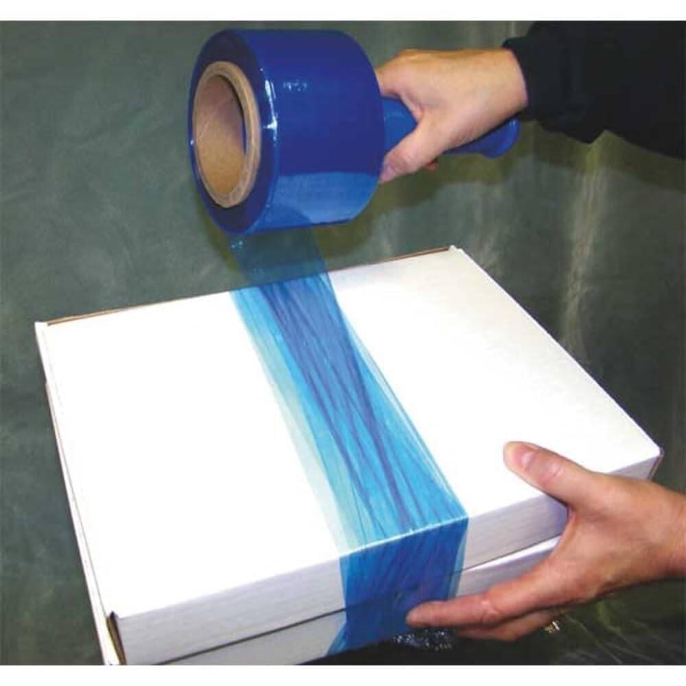 Value Brand, 15A919, Hand Stretch Wrap, Blue, 1000 ft, 3In W, PK4