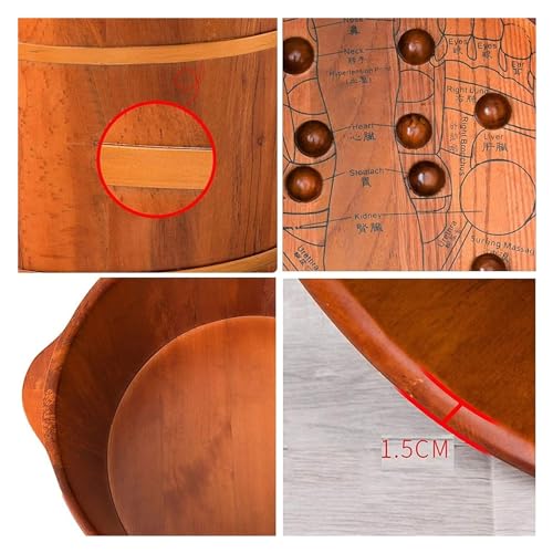 Tina de madera sólida para pies, spa de masajes miniatura 3
