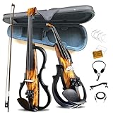 Violino elétrico de fibra de carbono premium tamanho completo 4/4