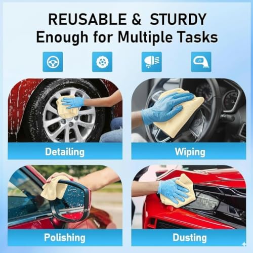Image of Showstopper Microfiber Cleaning Cloth Roll, Reusable Tear Away Microfiber Towels,Washable, Ultra Absorbent, Rags Cleaning, Dishcloths, Cleaning Cloth for Car, Home or Kitchen. (Cream, 25cm X 25cm)