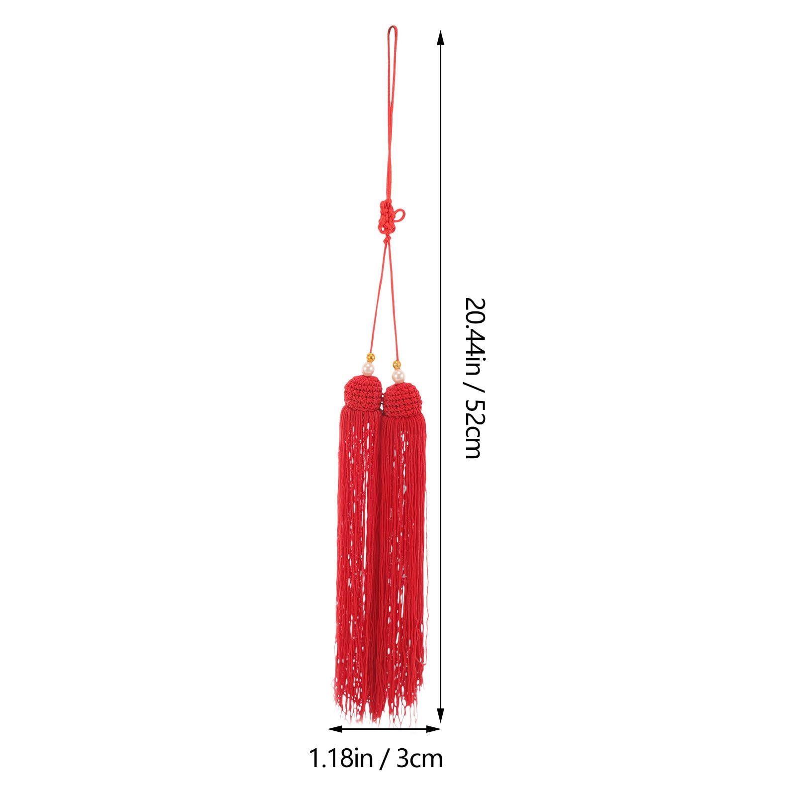 Borla Roja para Espada de Tai Chi Material de Tela y Sujeción Segura para Decoración de Artes Marciales y Equipo de Entrenamiento