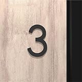 Números casa autoadhesivos en negro/oro/plata, pegatinas números puerta 2/3/4 pulgadas, número dirección acrílico moderno para buzón exterior, hotel, apartamento, patio, cartel café(Black 3,4In)