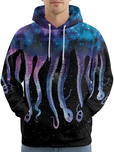 Image of PAGYMO Graphic Hoodies for Men Funny Novelty Pullover Hooded Sweatshirt | Funny 3D print, cool novelty design, colorful pattern, mens graphic pullover hoodie, sarcastic style, funky winter fashion