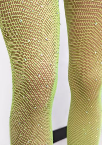Image of VEBZIN More Sparkly Fishnets Tights Fishnet Stockings Rhinestone Fishnet Tights for Women