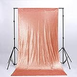 ShinyBeauty 3FTX7FT-Sequin Backdrop-Curtain-Blush, 36X84-Inches Sequin Photography Curtain,Ready to Ship. (Blush)