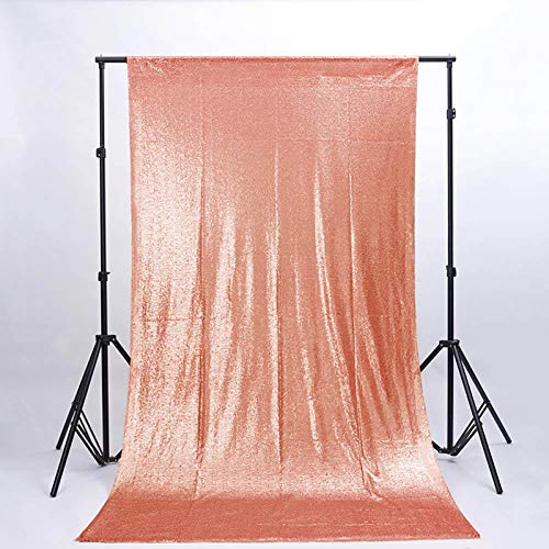 ShinyBeauty 3FTX7FT-Sequin Backdrop-Curtain-Blush, 36X84-Inches Sequin Photography Curtain,Ready to Ship. (Blush)