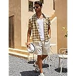 COOFANDY Men's Linen Shorts Casual Elastic Waist Drawstring Summer Beach Shorts - Image 2