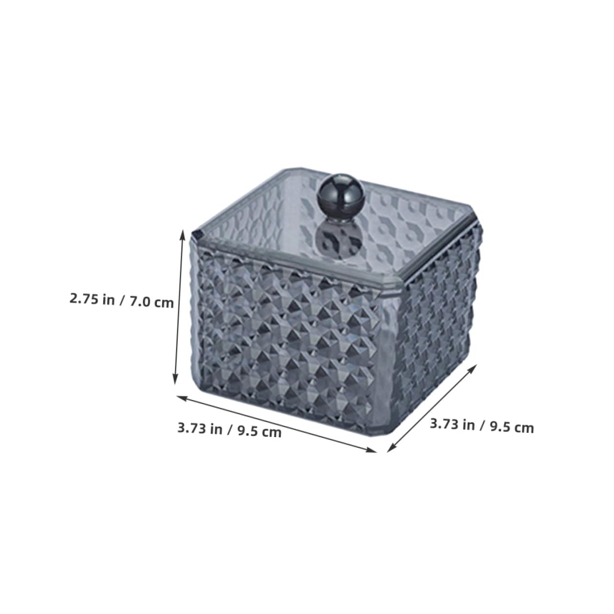 BESTYASH 4stücke Aufbewahrungsbox für Wattestäbchen aus Acryl mit Deckel Transparenter Organizer für Wattepadbehälter und Badezimmerartikel für Ordnung und Reisen