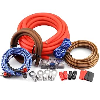 0 Gauge 3000 Watt Amplifier Wiring Kit with Power, RCA, and Speaker Wires