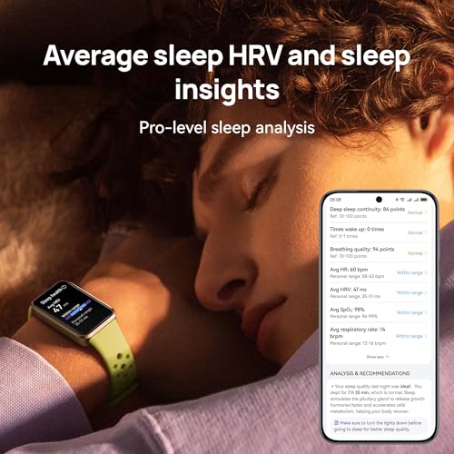 HUAWEI Band 10 Smartwatch up to 14 Days Battery Life, iOS & Android, Average Sleep HRV and Sleep Insights with an AI-powered Fitness Monitoring Tracker, Sleep Breathing Awareness, Fast Charging, Pink - Image 3