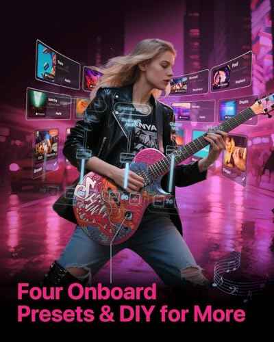 Image of Enya Electric Guitar Shinichi Kobayashi Signature Loong Nova Go Sonic Smart Electric Carbon Fiber Guitarra with 10W Wireless Speaker, All-in-One Portable Rig for Street Performers & Home Studios