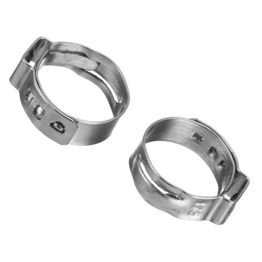 Zaciski wężowe 10 szt. zacisków wężowych ze stali nierdzewnej 304 z pojedynczym uchem, 6,5 mm-50 mm(14.1 16.6mm)