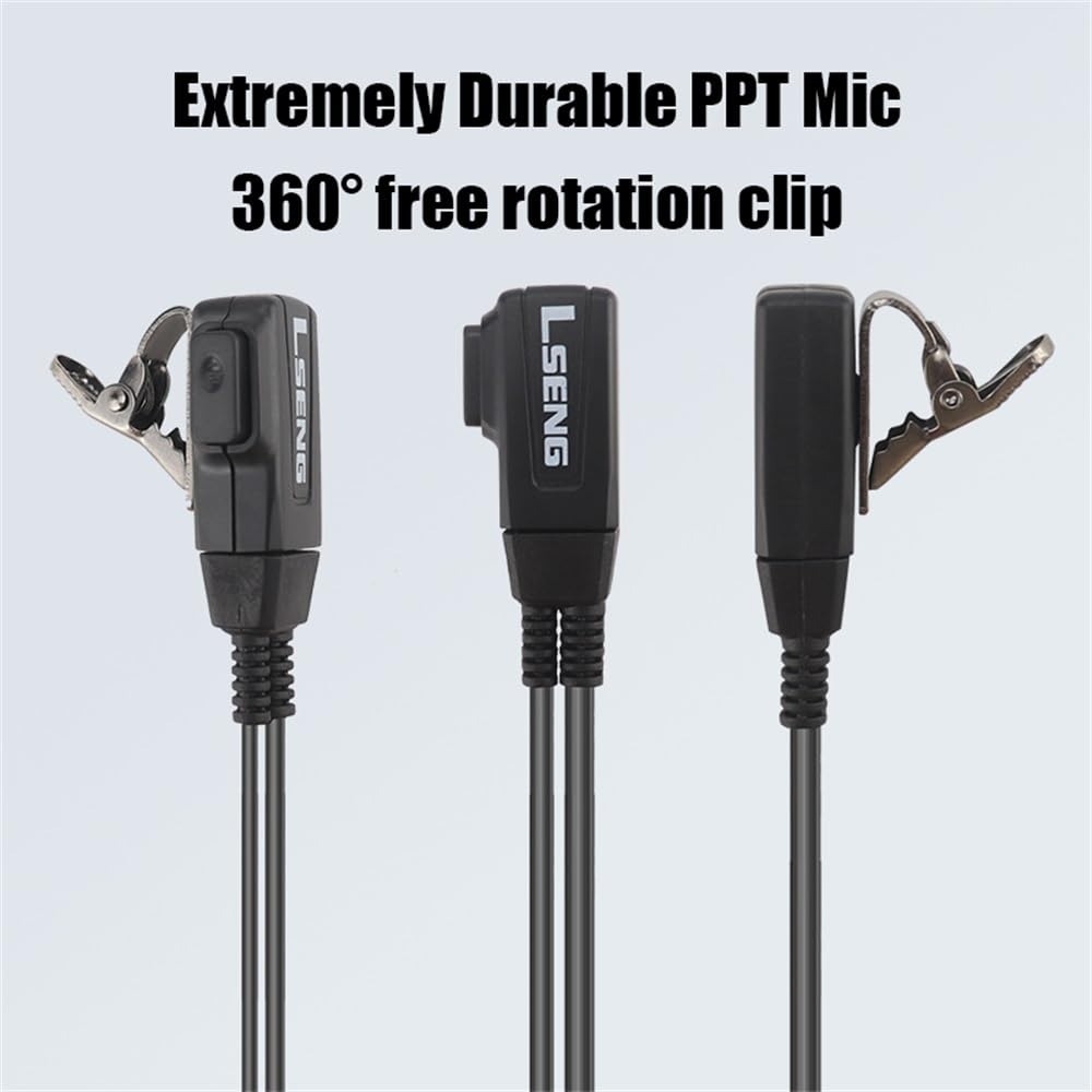 Auricular de Tubo acústico PTT Lseng 2 Pines para Walkie Talkies Tipo M