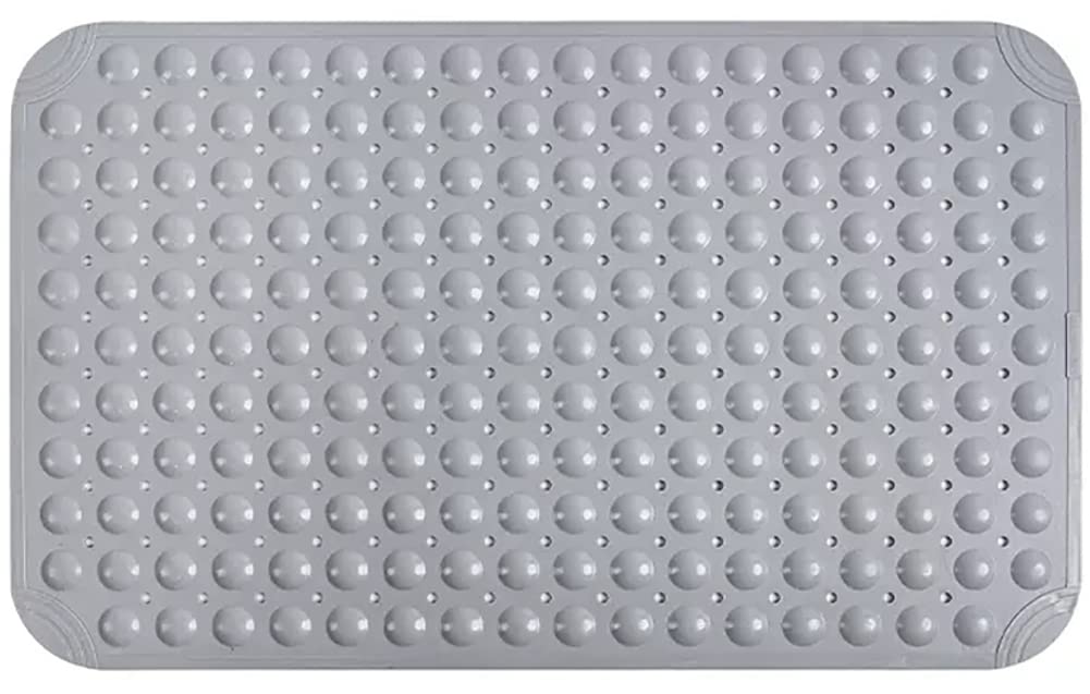 Antypoślizgowa mata prysznicowa, 80 x 120 cm, gumowa, z przyssawkami, odporne na pleśń, otwory drenażowe, można prać w pralce, bardzo duża mata łazienkowa dla bezpiecznego prysznica
