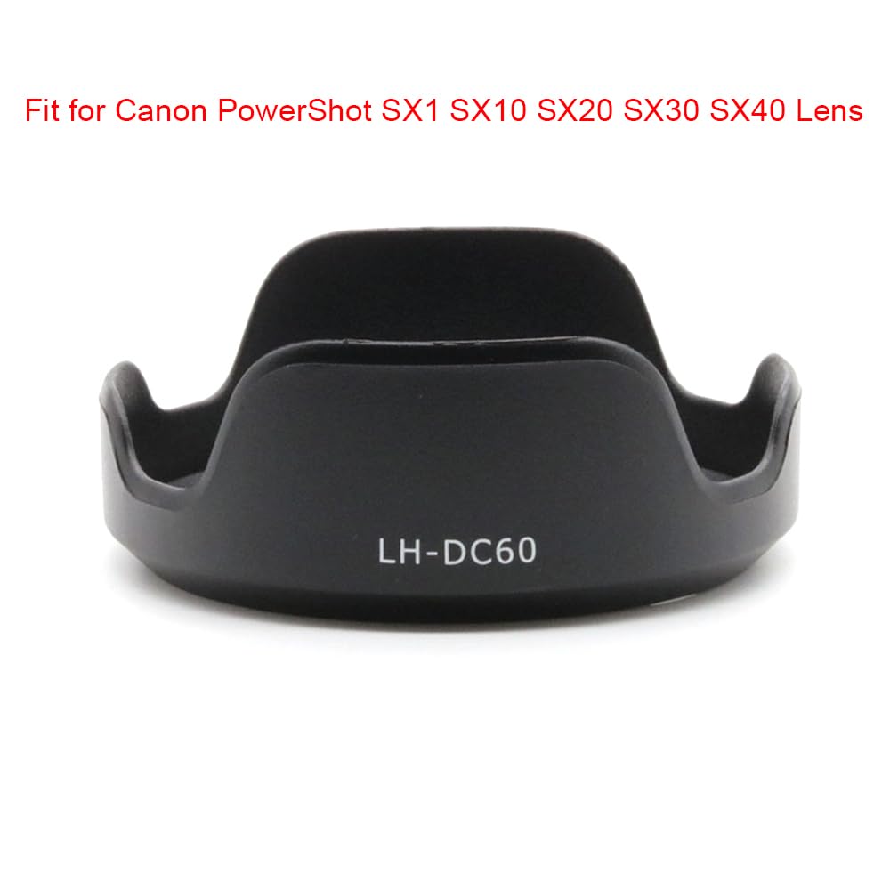 Canon レンズフードLH-DC60 wgteh8f Amazon.com : LH-DC60 Lens Hood for Canon PowerShot SX1 IS/SX10 is
