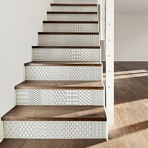 Ambiance Sticker Stair Tile Stickers, Vinyl Design Cover
