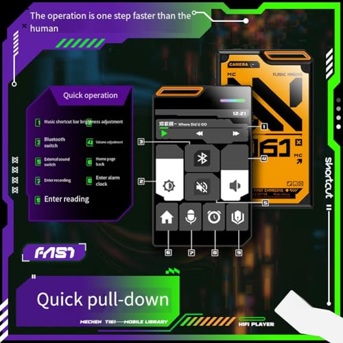 Lecteur MP3 MP4 Bluetooth 64GB MCT161 écran IPS caméra portable enregistreur - 3