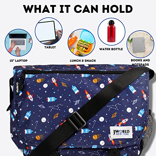 Image of J World New York Terry Messenger Bag for Women Girls School Kids