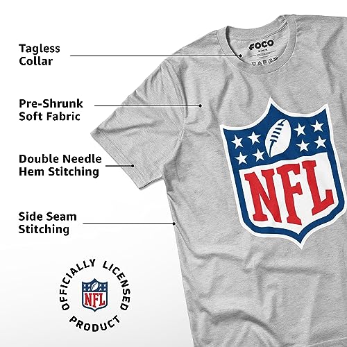 FOCO Men's Minnesota Vikings NFL Team Logo Gradient Wordmark Short Sleeve T-Shirt, Ash - Image 4