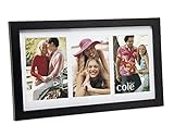 3 Opening 4x6 Black Wood Collage Picture Frame