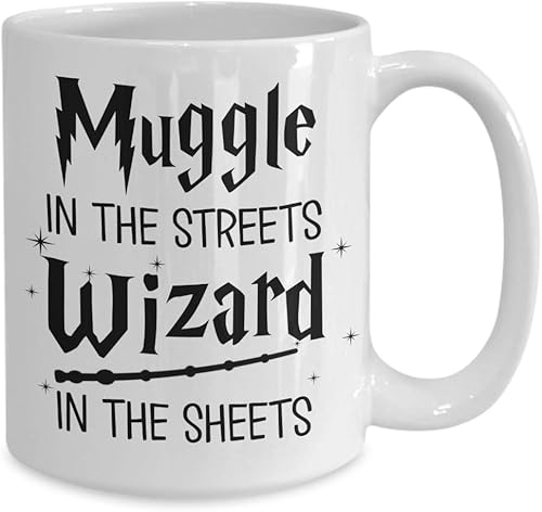 Miniatura 2 de Muggle In The Streets Wizard In The Sheets - Taza divertida de hechicero nerd geek para el día de San Valentín, 11 o 15 onzas, taza de café