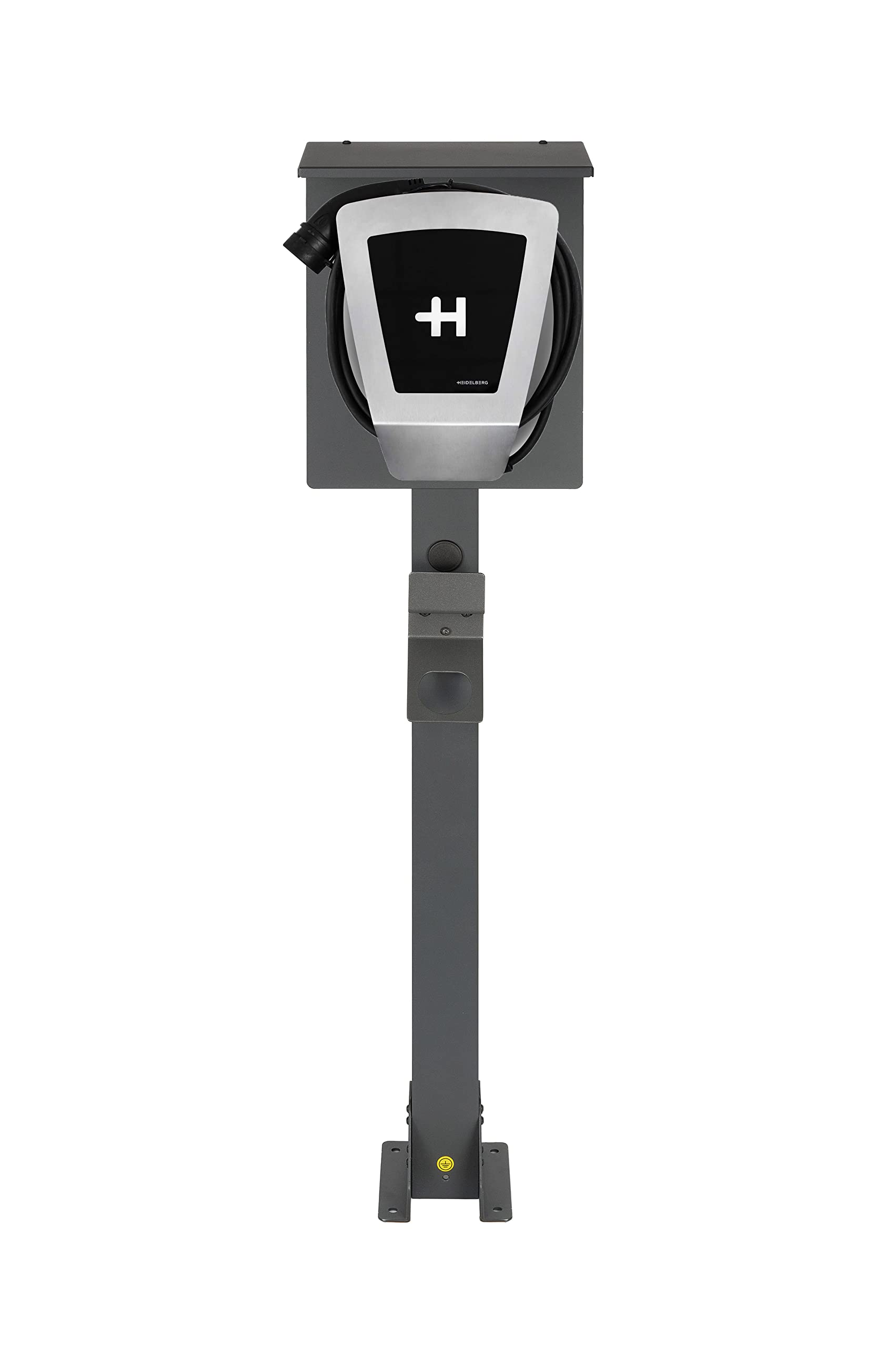 Supporto Universale di Alta qualità per wallbox in Alluminio con Tetto e portacavo EV