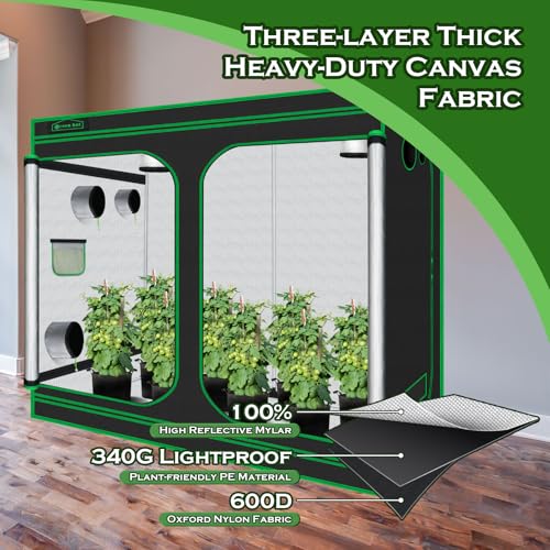 Image of 8x4 Grow Tent 96 inchx48 inchx78 inch 600D Mylar Hydroponic Indoor Grow Tent
