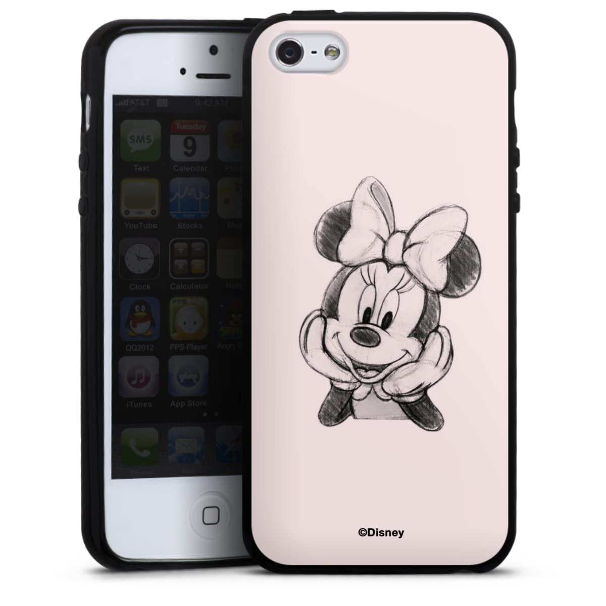 Coque silicone compatible iPhone 5 etui souple Minnie Mouse Disney
