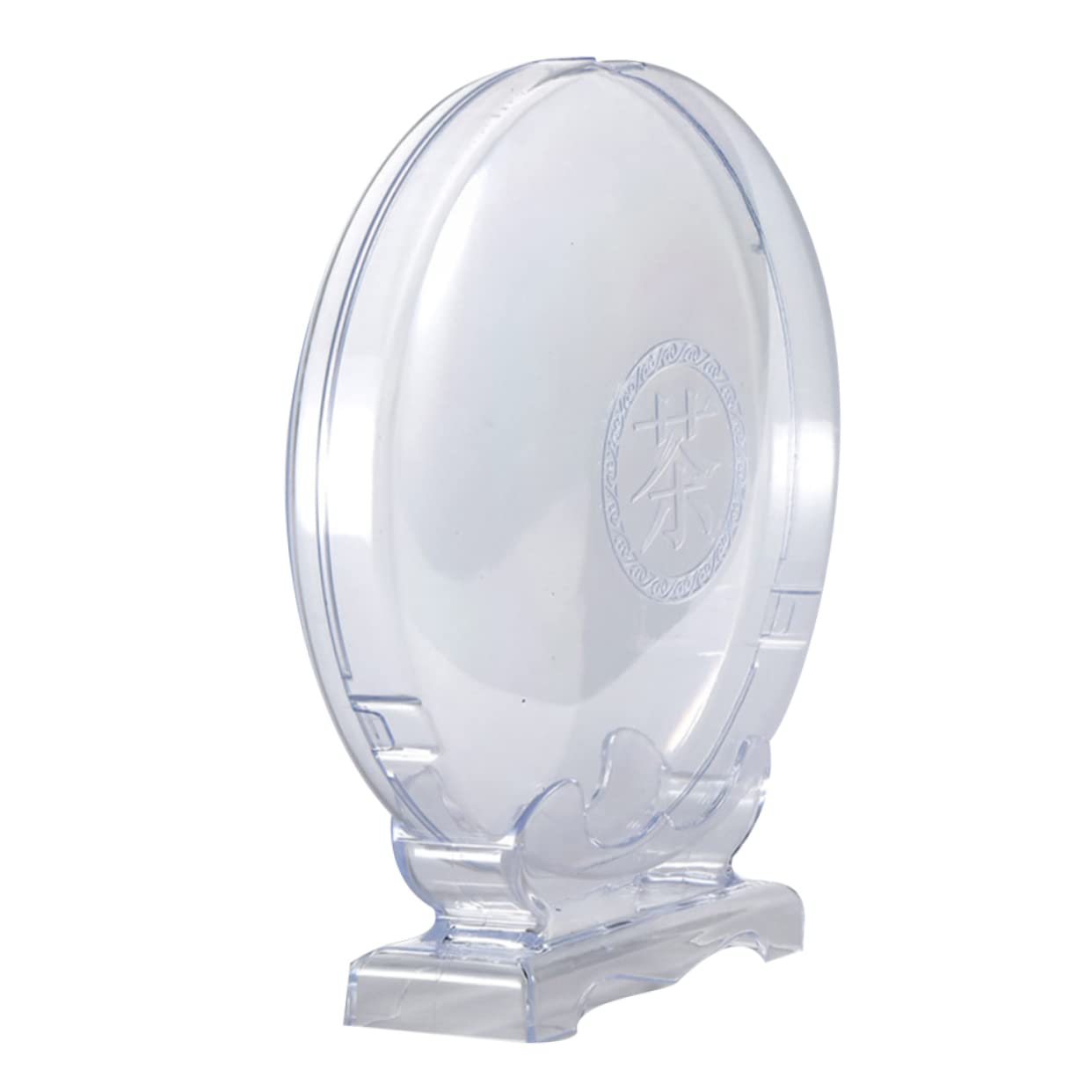 Ciieeo Tea Storage Box Decorative Plastic Holder Rack for Displaying Tea Cakes Transparent Design for Easy Viewing Solid Base for Home Decor and Organization