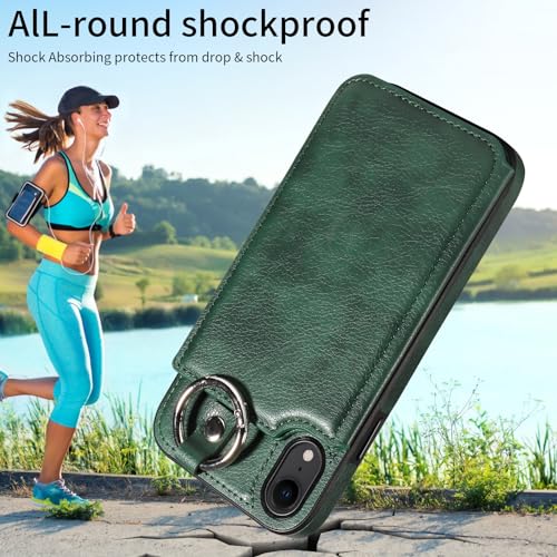 Étui de protection pour téléphone compatible avec iPhone XR antichoc vert