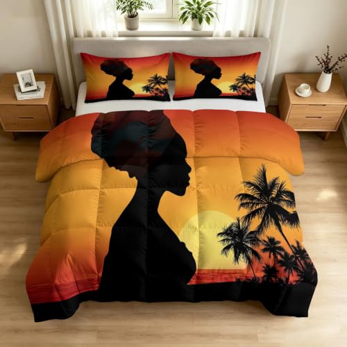 Edredón bohemio de puesta de sol con diseño reversible de alta suavidad 2