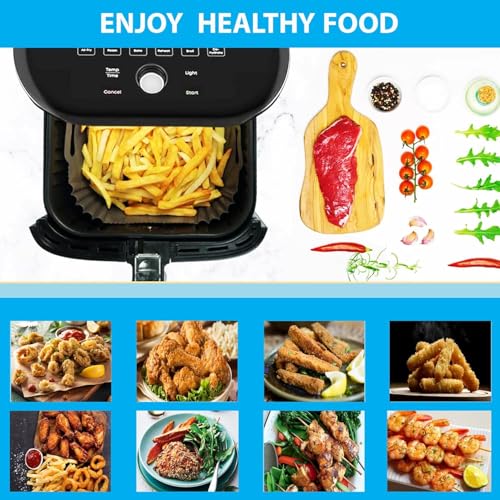Image of Air Fryer Silicone Liners - 2 PCS Square with Oven Mitts, Basting Brush, & Tongs - Reusable Silicone Molds, Replacement for Parchment Paper